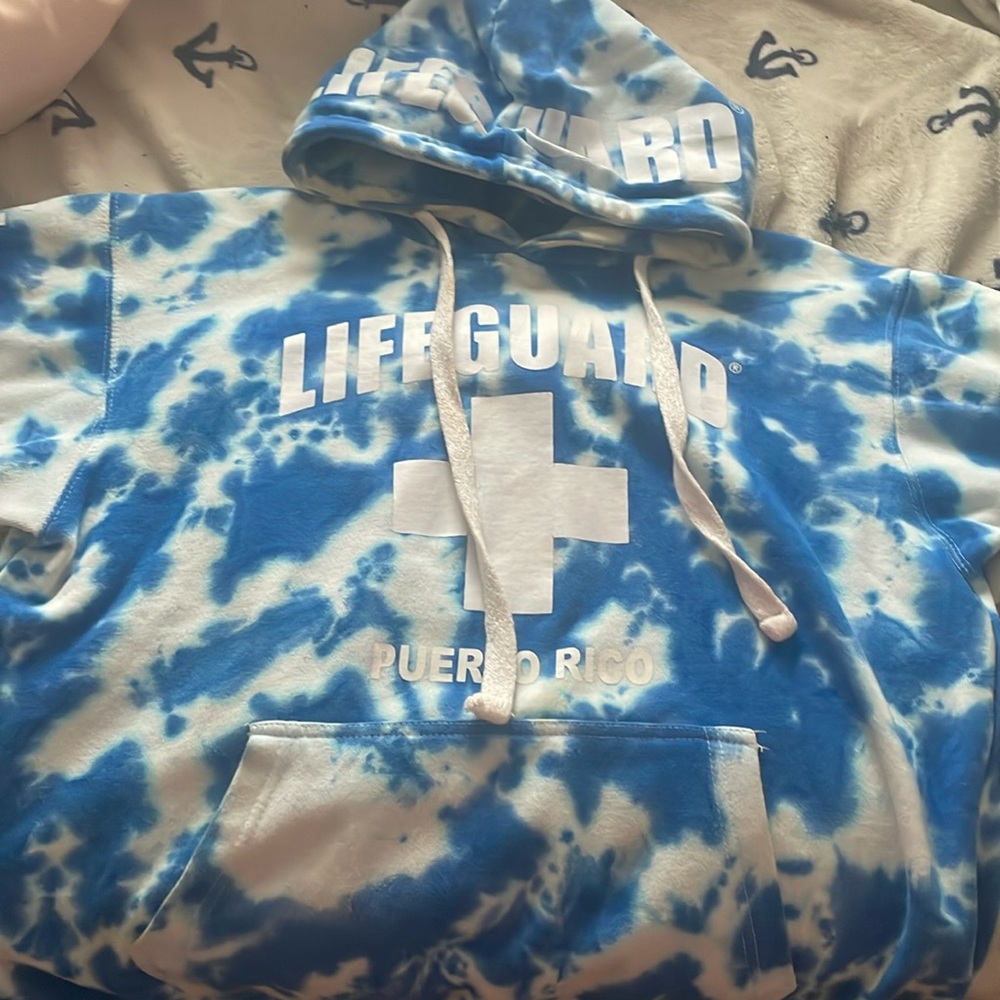 BLUE PUERTO RICO LIFEGUARD HOODIE